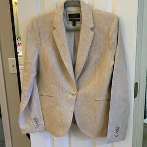 J.Crew Campbell linen blazer tan size 10